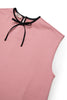 No. 21 Sleeveless Pink Dress with Black Trim