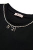 No. 21 Sleeveless Black Top With Jeweled Logo Trim