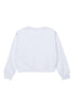 No. 21 Jeweled Trim And Logo White Sweatshirt