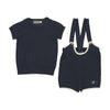 Sweet Threads Noah Navy Blue Sweater with Romper Set