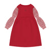 Retrokid Scuba Knit Twirl Dress Rasberry/Cream