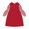 Retrokid Scuba Knit Twirl Dress Rasberry/Cream