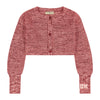 Retrokid Nora Knit Crop Cardigan Rasberry/Cream