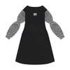 Retrokid Scuba Knit Twirl Dress Black/Cream