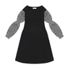 Retrokid Scuba Knit Twirl Dress Black/Cream