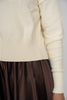 NdotM Knit Crewneck Seamed Ivory Sweater