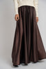 NdotM Maxi Circle Silky Brown Skirt