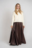 NdotM Maxi Circle Silky Brown Skirt