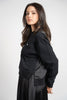 NdotM Knit Front Silk Back Black Top