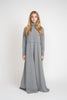 NdotM Jersey Long Sleeve Grey Maxi Dress