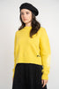 NdotM Knit Crewneck Cropped Yellow Sweater