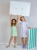 Kix Striped Denim White/Green Jumper