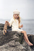 Blumint Cable Knit And Taffeta Cream Low Waist Dress