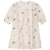 Pompomme Embroidered Linen Dress