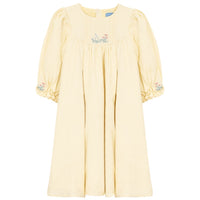 Pompomme Pintucks Pale Banana Dress