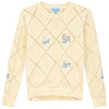 Pompomme Embroidery Pale Banana Sweater