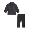 Pompomme Tie Detail Knit Grey Set
