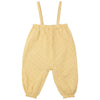 Mini P Gingham Long Yellow Romper