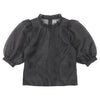 PIP + PIO Organza Frill Black Shirt.