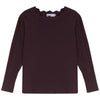 PIP + PIO Scallop Neck Burgundy Sweater
