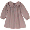 Mini P Velvet Rick Rack Burgundy Dress.