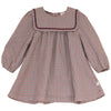 Mini P Velvet Rick Rack Burgundy Dress.