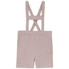 Mini P Beige Suspenders Shorts.