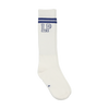 Little Parni White and Blue Knee Socks