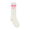 Little Parni White and Pink Knee Socks