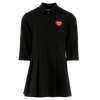 Philosophy Pleated Heart Logo Patch Collared Dress