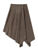 Soir Claudia Wrap Grey Midi Skirt