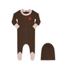 Little Parni Brown/Pink Footie PJ126 *FINAL SALE*