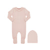 Little Parni Vneck Pink Footie PJ131 *FINAL SALE*