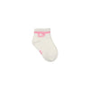 Little Parni White and Pink Short Socks