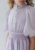 Petite Amalie Shirred Waist Voile Lavender Dress