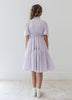 Petite Amalie Shirred Waist Voile Lavender Dress