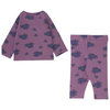 The Campamento Purple Flowers Long Sleeves Baby Tshirt with Leggings SET