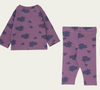 The Campamento Purple Flowers Long Sleeves Baby Tshirt with Leggings SET