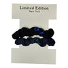 Limited Edition Stitched Scrunchies Mini Pack-Black/Blue  FINAL SALE