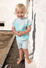 Retrokid Tess Logo All Over Baby Boy Blue Green Set