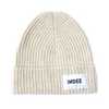 Indee Off White Chunky Winter Logo Beanie