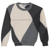 Mann Colorblocked Argyle Grey/ Cream Sweater