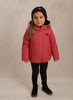Raygo Embroidered Bow Girl Pink Coat