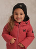 Raygo Embroidered Bow Girl Pink Coat