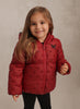 Raygo Embroidered All Bows Girls Red Coat