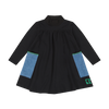 Retrokid Remy Black Twirl Oversized Dress with Pockets