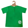 RetroKid Rubber Logo Button Henley Bright Green Tee