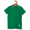 RetroKid Rubber Logo Short Sleeve Bright Green Polo Tee