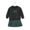 Retrokid Rowan Sweat Pleated Gray Dress.