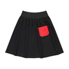 Retrokid Ruby Waisted Cord Pocket Black/ Red Skirt